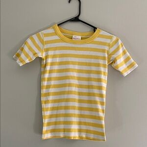 Hanna Andersson Yellow and White Striped Tee‎ - 100% Organic Cotton
